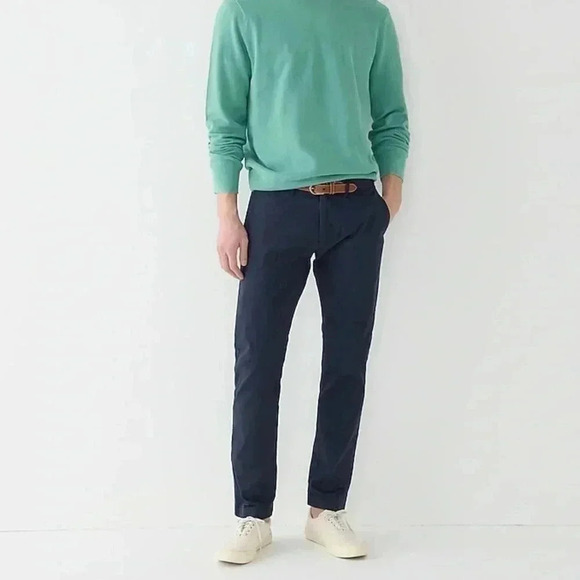 J.Crew 484 -  slim fit stretch Chino Khaki Men Pants- W29L32 - Picture 1 of 8